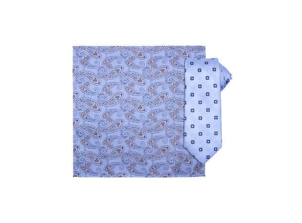 Hovedbilde Da Vinci slips+lommetørkle 682672 - Lys blå