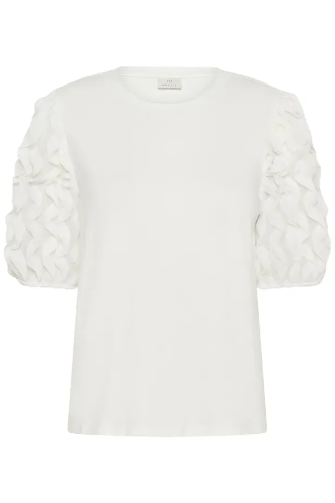 Hovedbilde KALinda Frill T-shirt 10511006 - Chalk 110602