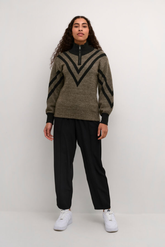 Hovedbilde KAKarla Knit Pullover 10508177 - Major Brown Melange 1908101
