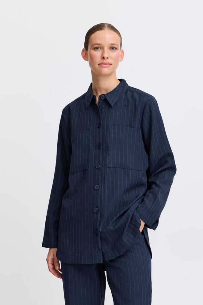 Hovedbilde BYMmidde Shirt 20815664 - Navy Pinstripe 203921