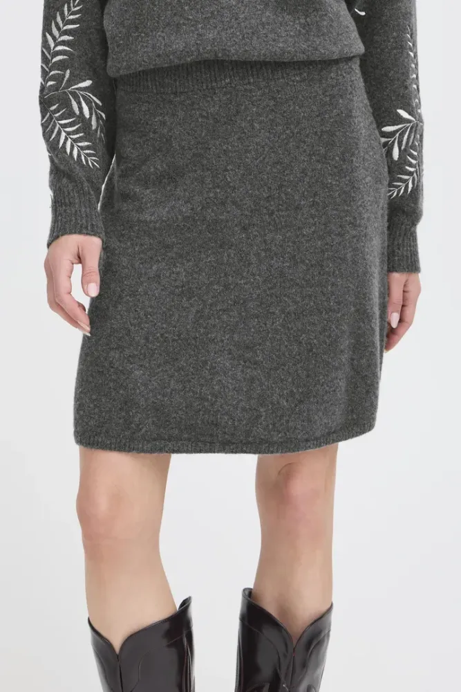 Hovedbilde BYMagge Knit Skirt 20818158 - Dark Grey 200456
