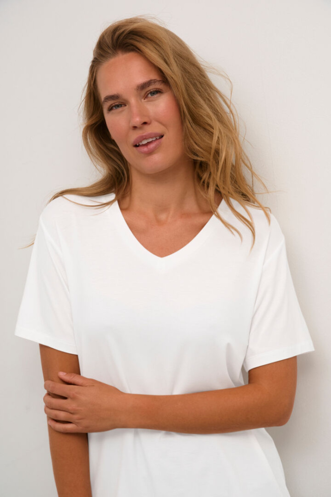 Hovedbilde KAFRIDA VNECK T-SHIRT 10508581 - CHALK 110602