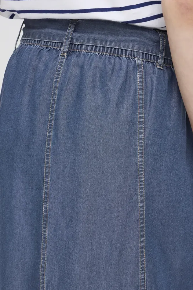 Hovedbilde BYKosmo Wide Skirt 20818784 - Mid Blue Denim 200461