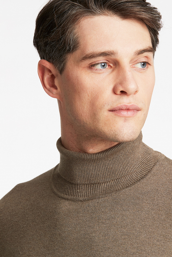 Hovedbilde LINDBERGH Roll Neck Knit 30-80094 - Dark Sand Melert