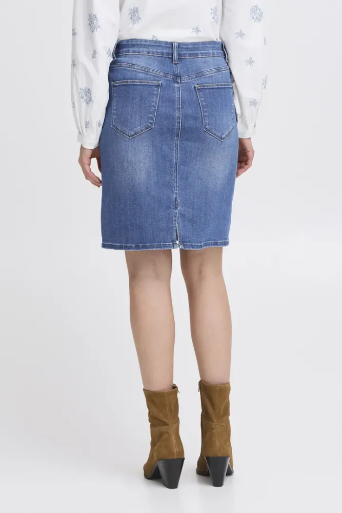 Bilde av BxKaily Short Skirt 20816508 - Mid Blue Denim 200461