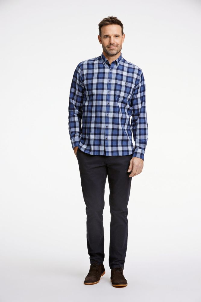 Hovedbilde JACK´S Checked Brushed Shirt 3-210116 - Blue