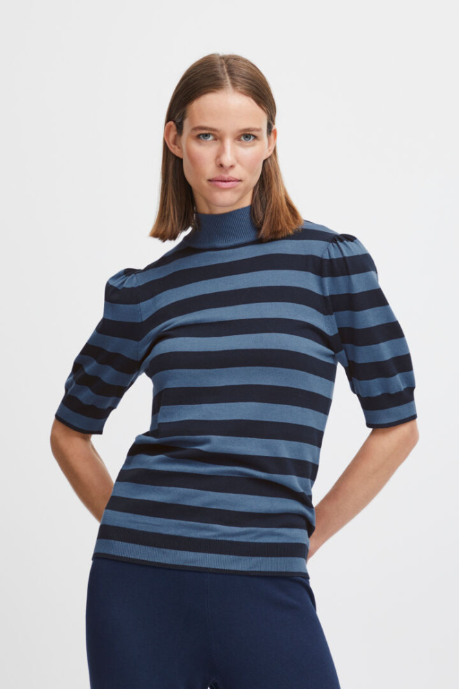 Hovedbilde BYMmorla Puff Sleve 20815299 - Blue Horizon Striped 203287