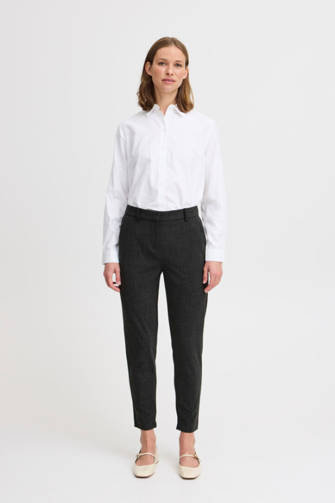 Hovedbilde BYDanta Pants Cropped 20803141 - Black Melange 200452