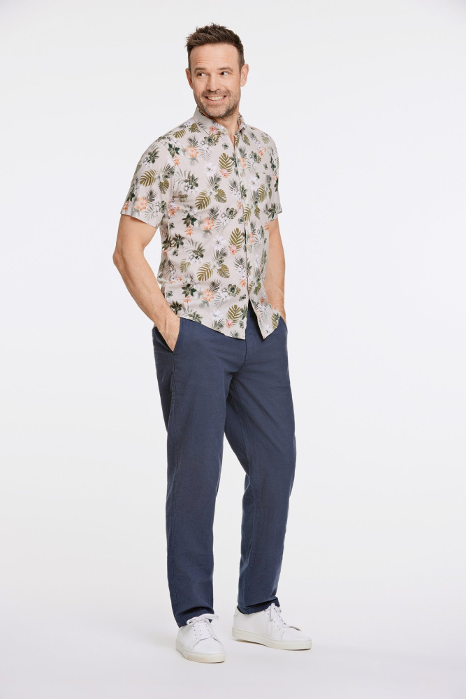 Hovedbilde JACK`S Cotton/linen Shirt 3-210129 - Sand/Green