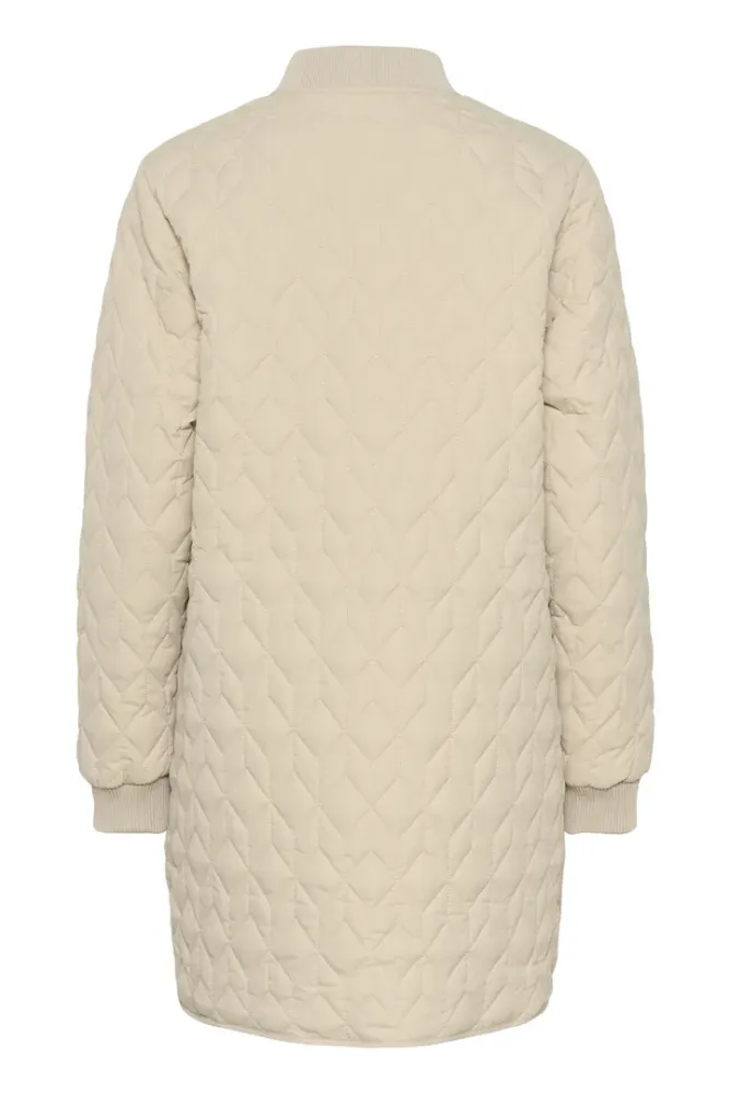 Hovedbilde KALelia Long Quilt Jacket 10511125 - Feather Grey 151305