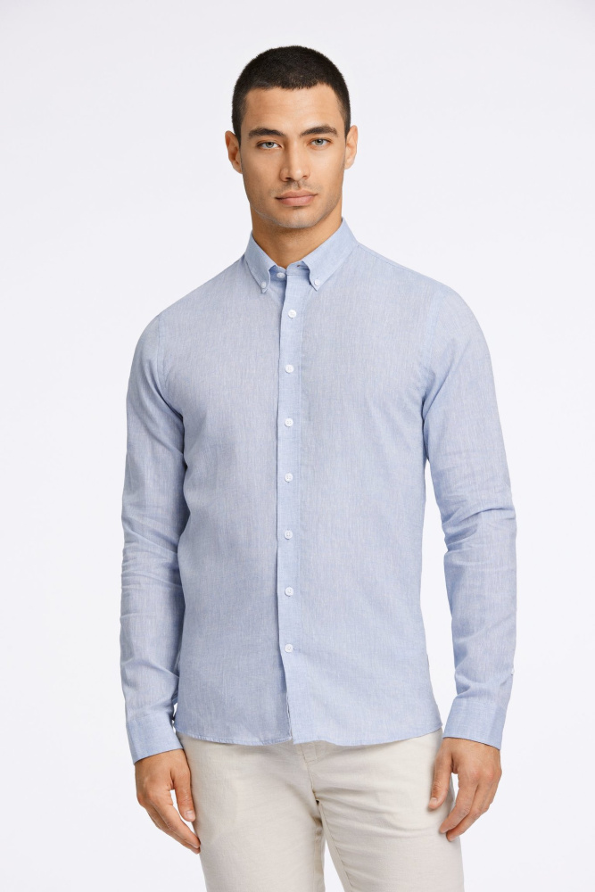 Hovedbilde LINDBERGH Cotton/Linen Shirt 30-203344 - Light Blue