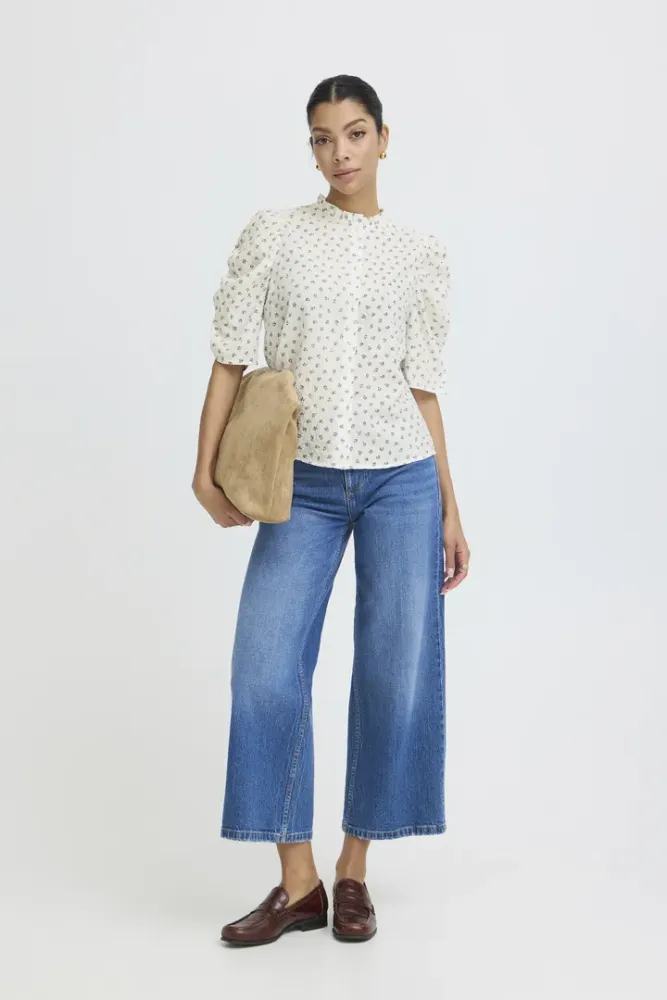 Hovedbilde BY Ffion Shirt 20819340 - White / Blue 900010596