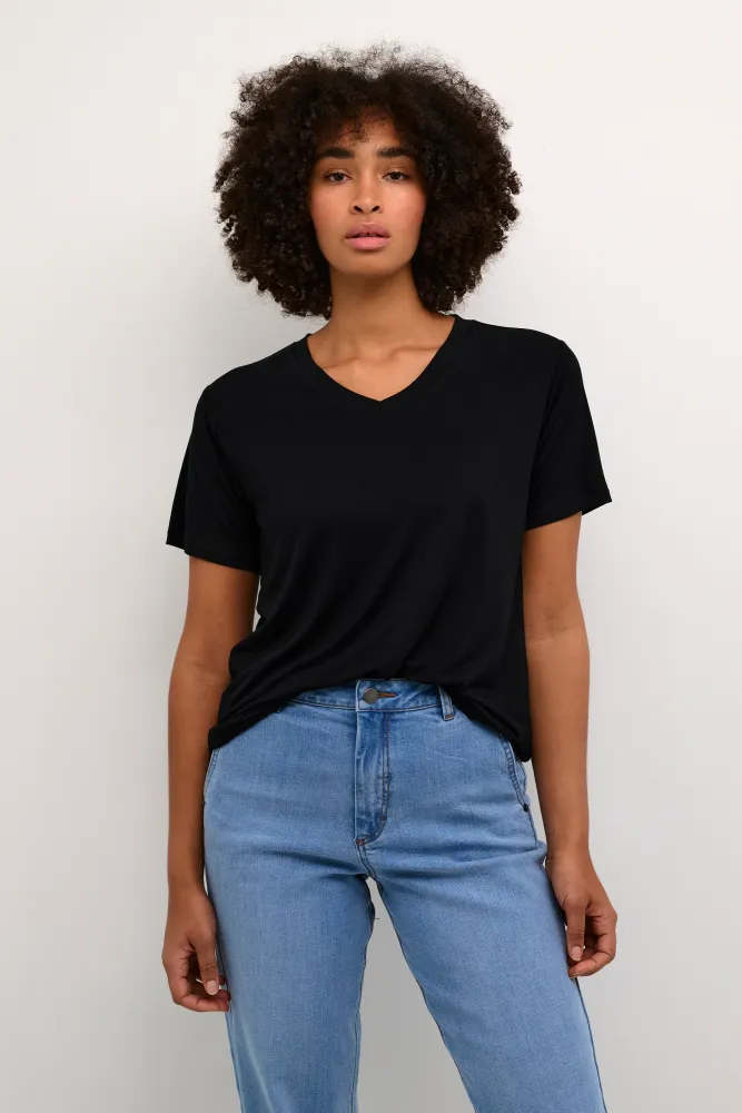 Hovedbilde KAFrida V-neck Tee 10508581 - Black Deep 100121