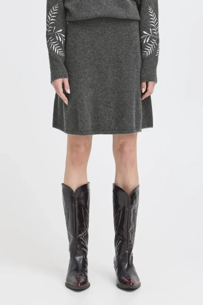 Hovedbilde BYMagge Knit Skirt 20818158 - Dark Grey 200456