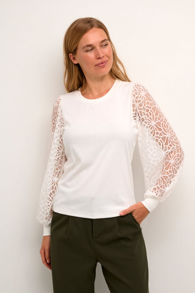 Hovedbilde KABecca Lace Top 10508024 - Chalk 110602
