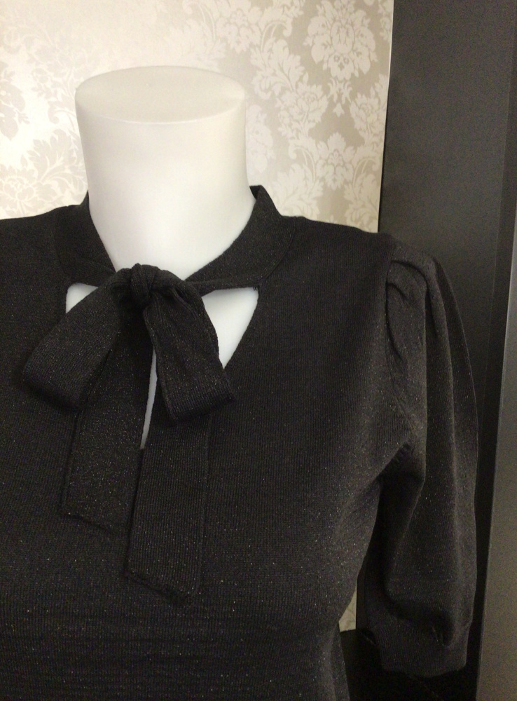 Hovedbilde BYMobbe Bow Jumper 20818235 - Meteorite Black 194008