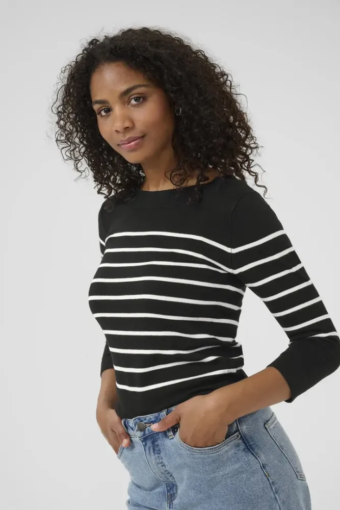Hovedbilde KALizza Boat Neck Pullover 10510195 - Black/Chalk 107843