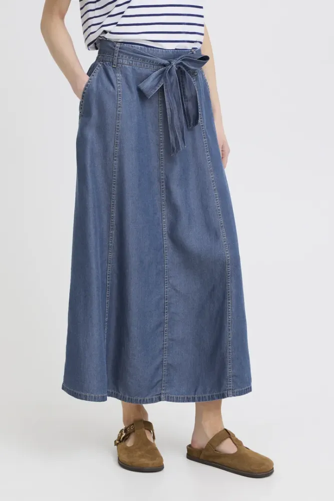 Hovedbilde BYKosmo Wide Skirt 20818784 - Mid Blue Denim 200461