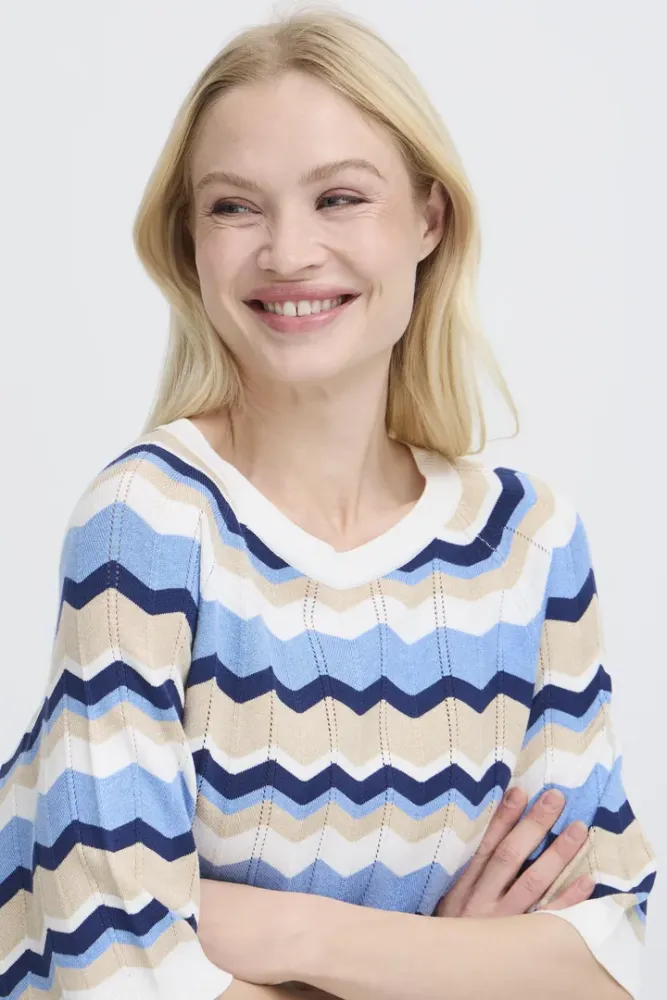 Hovedbilde BYMmorla Pointelle Jumper 20818506 - Della Robbia Blue 900004280