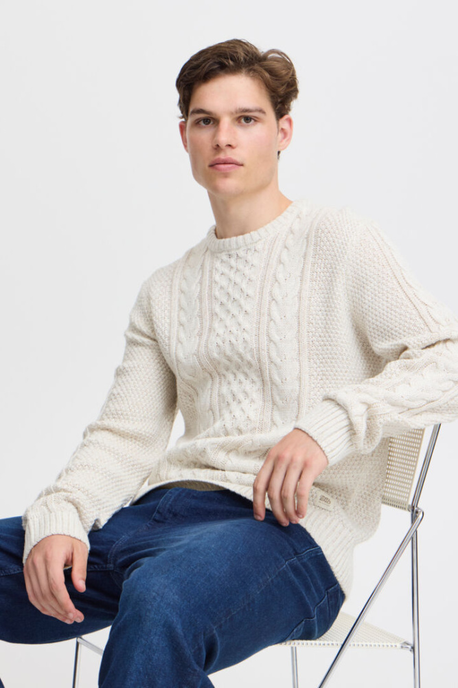 Hovedbilde Blend Knit Pullover 20717439 - Vanilla Ice 110104
