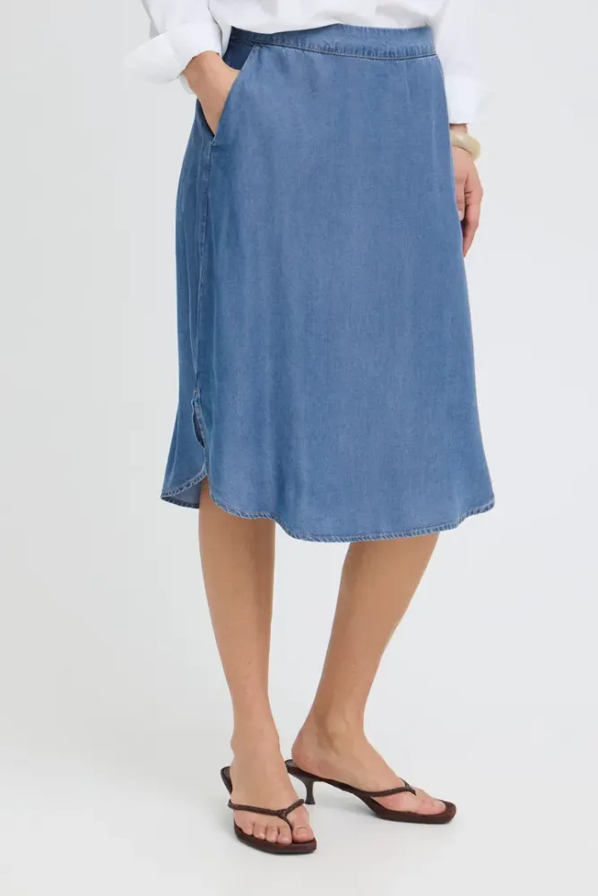 Hovedbilde BYKosmo Skirt 20819402 - Mid Blue Denim 200461