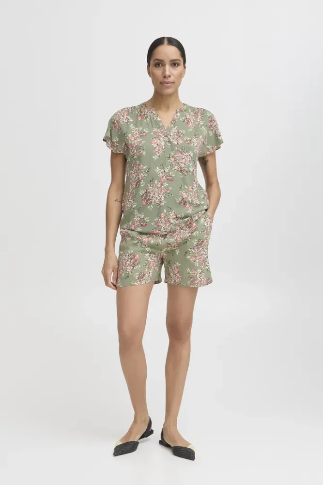 Hovedbilde BYMmjoella V-neck Top 20816529 - Sea Spray Bouque 204598