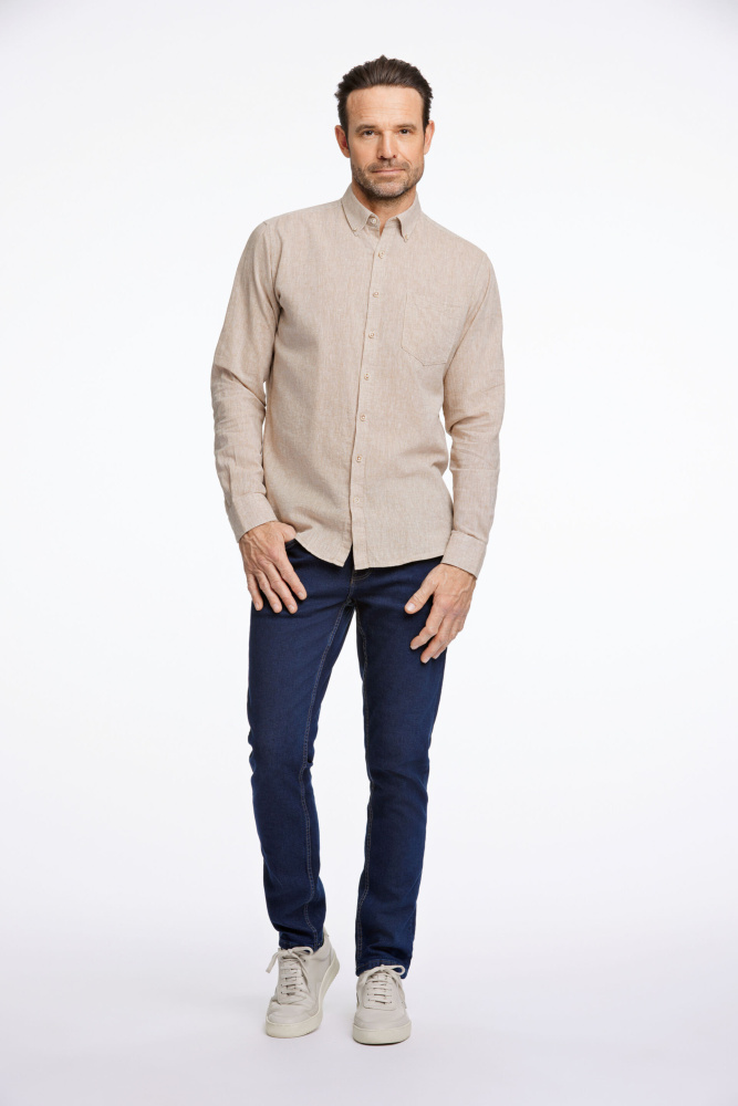Hovedbilde Jack´s Cotton/linen LS Shirt 3-210076 - Mid Sand
