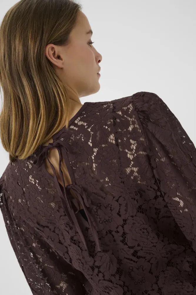 Hovedbilde KANomi Lace Blouse 10509158 - Fudge 191619