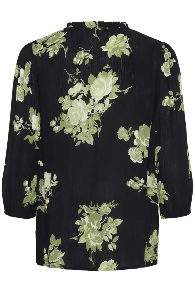 Hovedbilde KAEdita Amber Blouse 10509812 - Black/Green Flowers 107770