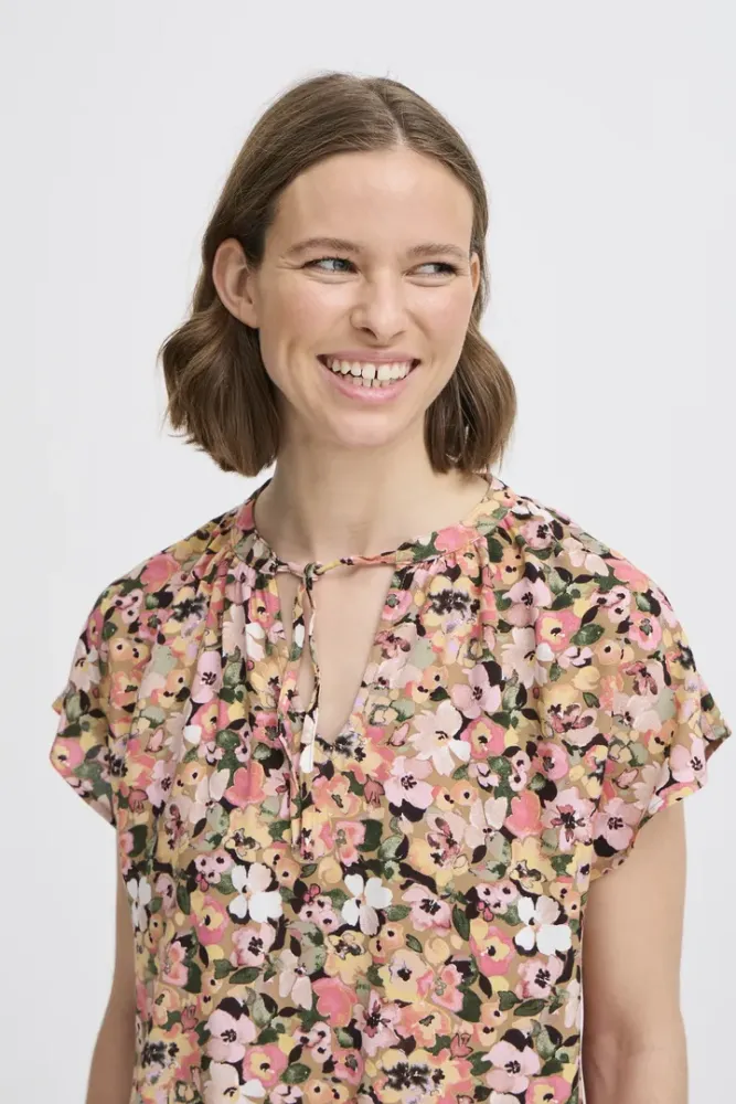 Hovedbilde Bymmjoella Vneck top 20814523 - Coral Blush Flower 204525