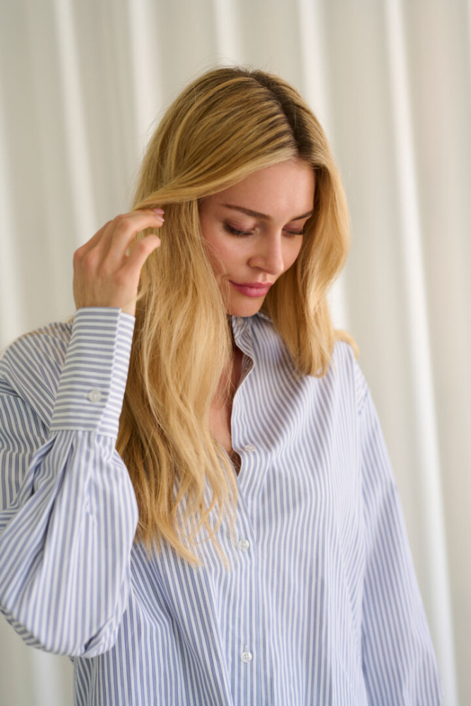 Hovedbilde KAMAIBRITT Knot Shirt 10508238 - Blue & White Striped 105288