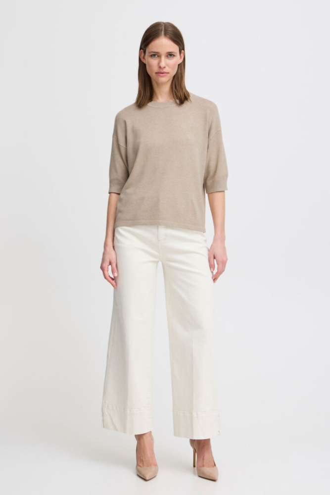 Hovedbilde BYMmorla Knit T-shirt 20814397 - Humus Melange 1513041