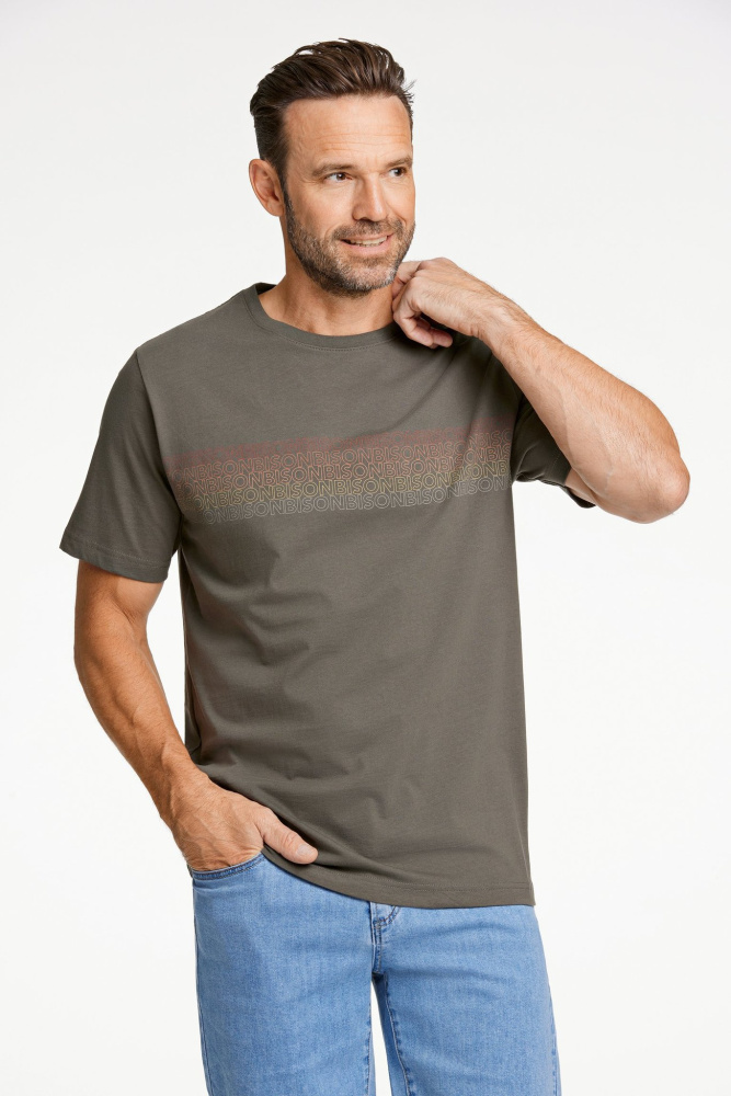 Hovedbilde BISON O-neck Tee 80-400112 - Army Green