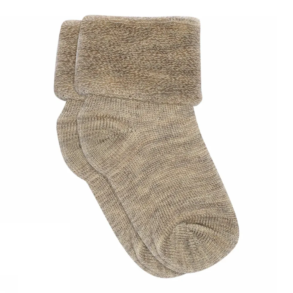 Hovedbilde MP Tykke Ullsokker 722 - Light Brown Melange 489