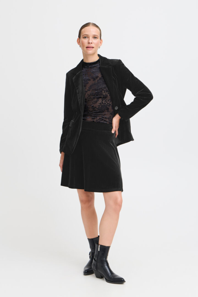 Hovedbilde BYPerlina Velour Skirt 20815934 - Black 200451