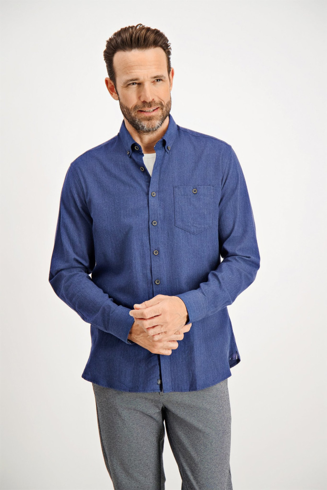 Hovedbilde Jack`s Brushed Flannel Shirt 3-210082 - Navy Melange