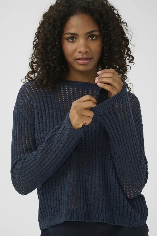 Bilde av Kaffe Solar Pullover 10509985 - Midnight Marine 194020