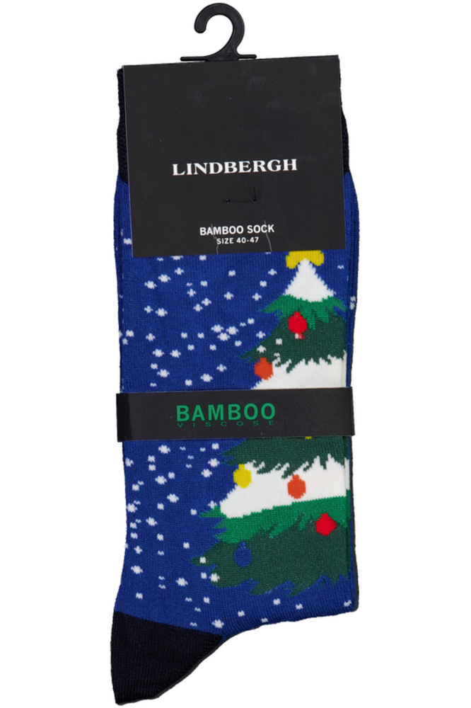 Hovedbilde Lindbergh Christmas Bamboo Socks 30-991163 - blue