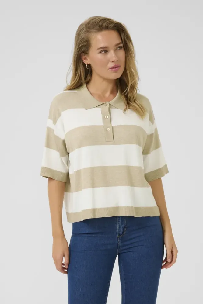 Hovedbilde KAlizza Polo Knit 10509932 - Feather Gray Melange 107548