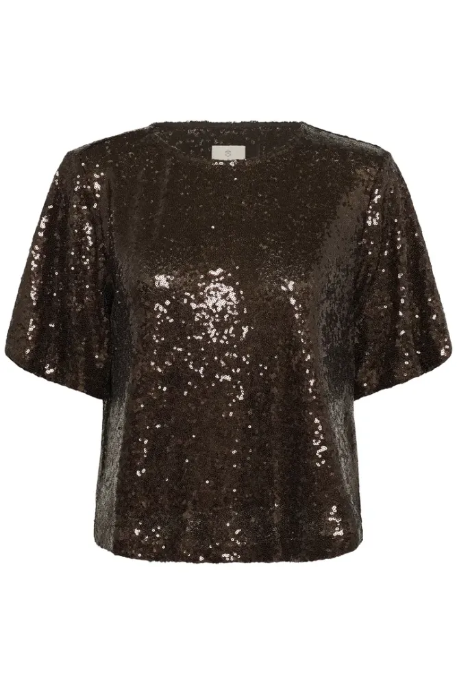 Hovedbilde KAMiranda Sequin Blouse 10510898 - Black Koffee 191111