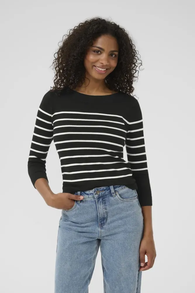 Hovedbilde KALizza Boat Neck Pullover 10510195 - Black/Chalk 107843