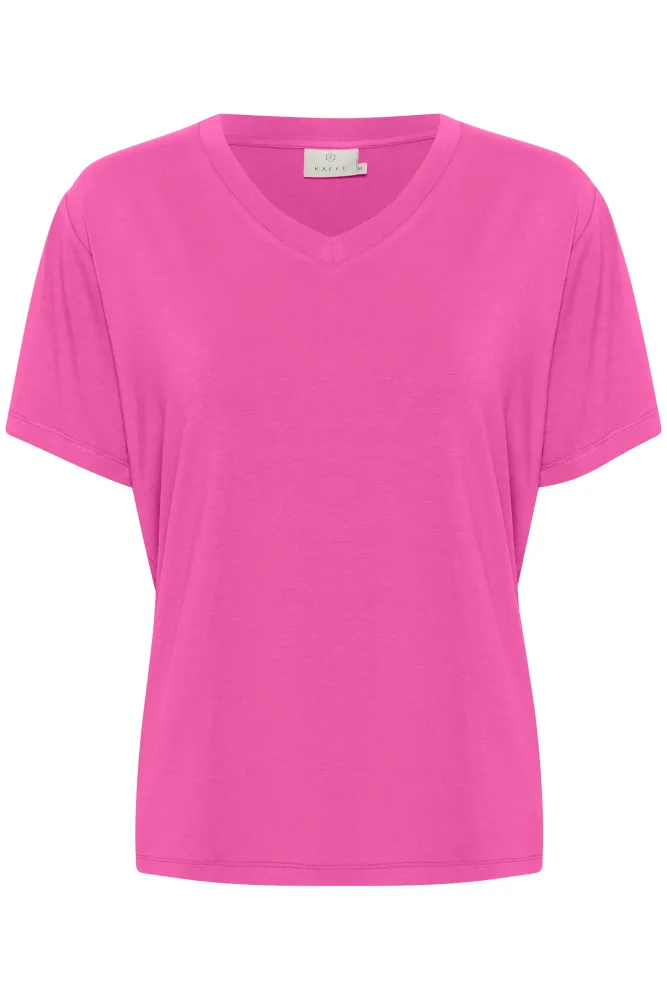 Hovedbilde KAFrida V-neck Tee 10508581 - Festival Fuchsia 192434