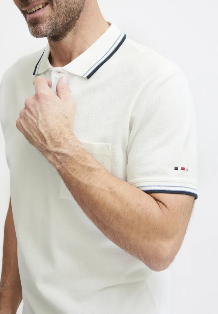 Hovedbilde FQ1924 Peter Pique Tee 21900176 - Brilliant White 114001