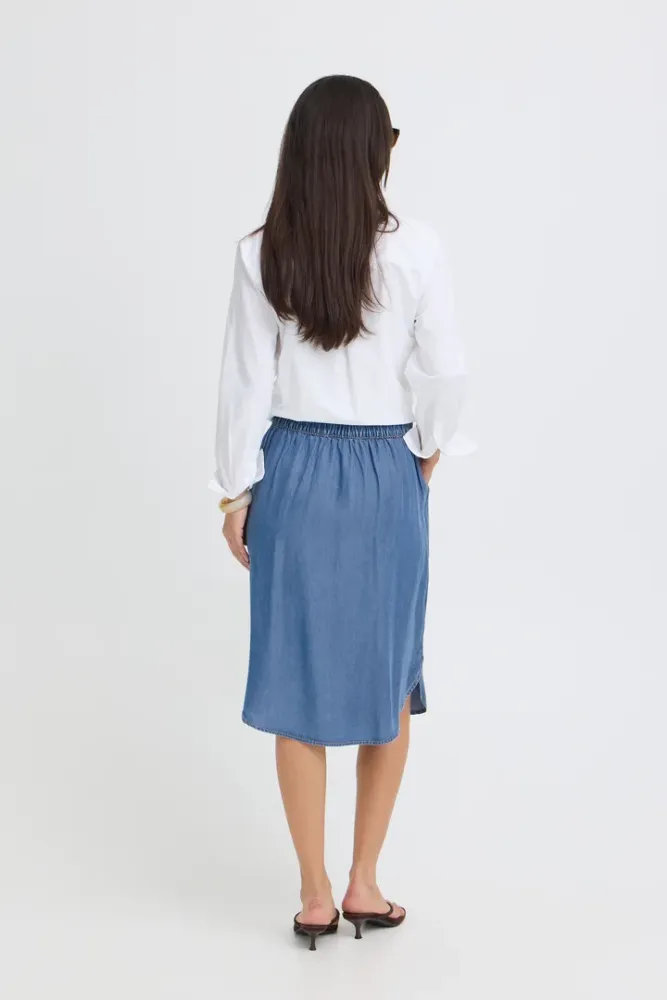 Hovedbilde BYKosmo Skirt 20819402 - Mid Blue Denim 200461