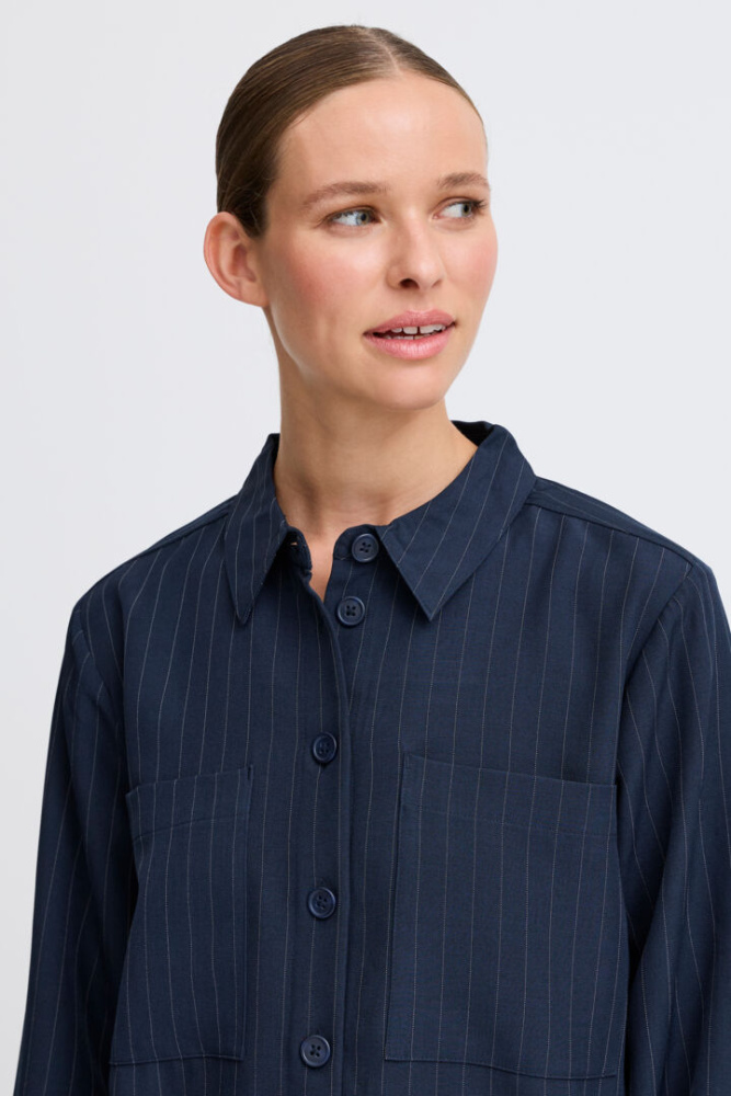 Hovedbilde BYMmidde Shirt 20815664 - Navy Pinstripe 203921