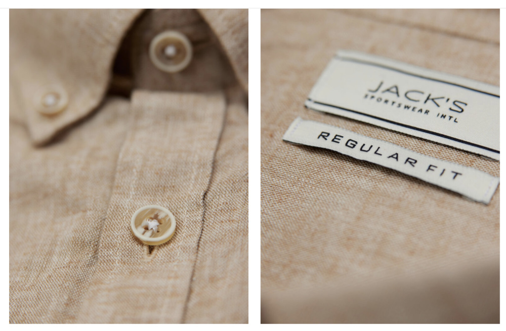 Hovedbilde JACK`S Cotton/linen Shirt 3-210075 - Sand