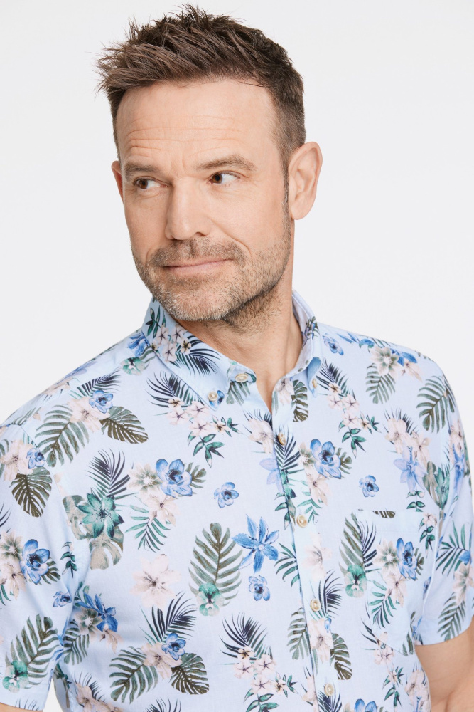 Hovedbilde JACK`S Cotton/linen Shirt 3-210129 - Blue/Green