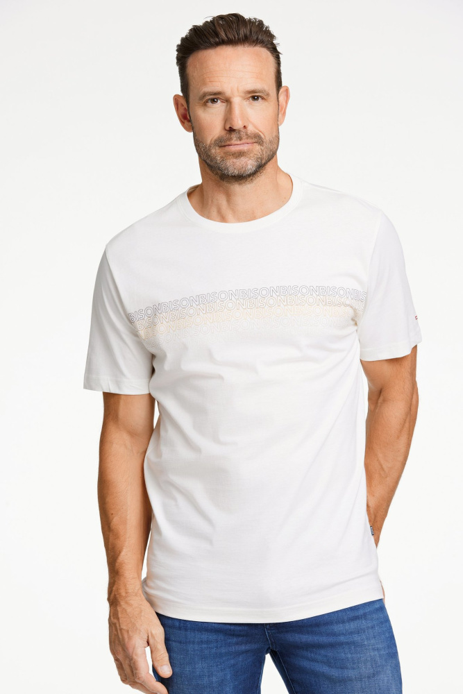 Hovedbilde BISON O-neck Tee 80-400112 - Off White
