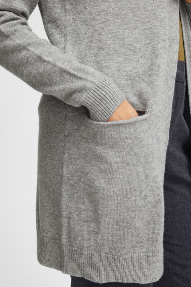 Hovedbilde BYNonina Cardigan 20807327 - Mid Grey Melange 200455