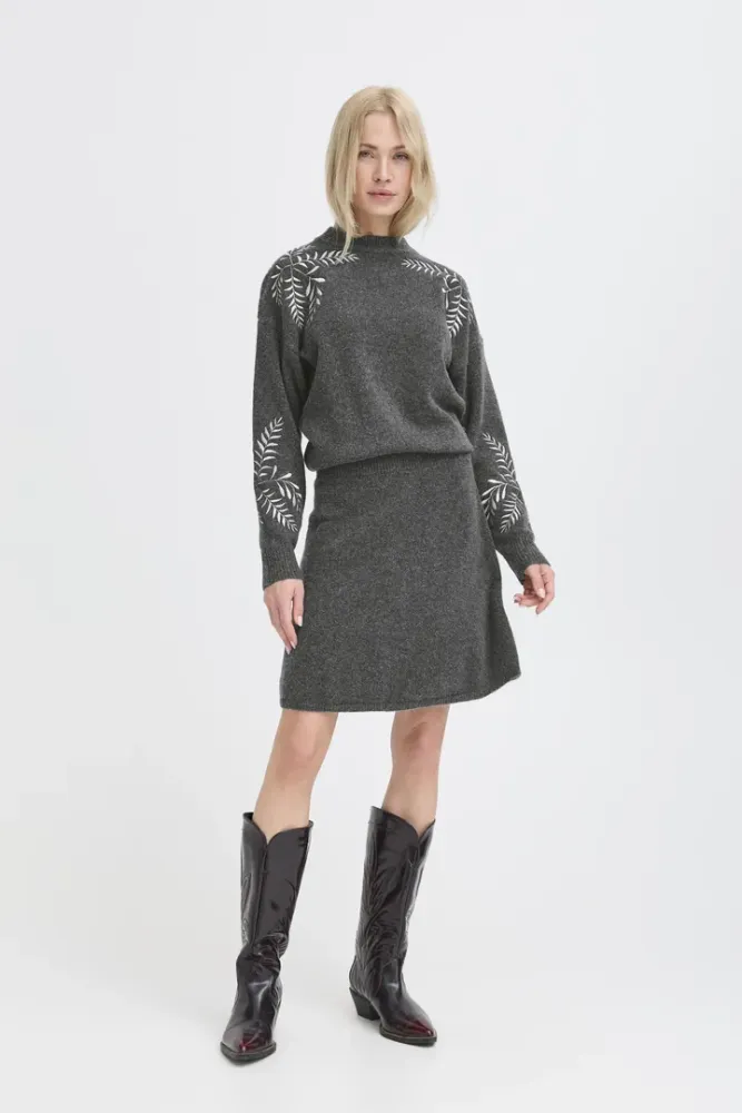 Hovedbilde BYMagge Knit Skirt 20818158 - Dark Grey 200456